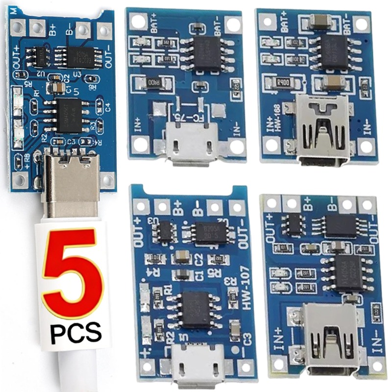 Li Ion Charger Module - 5V 3A Micro/Tipe-c/Mini 18650 TP4056 Modul