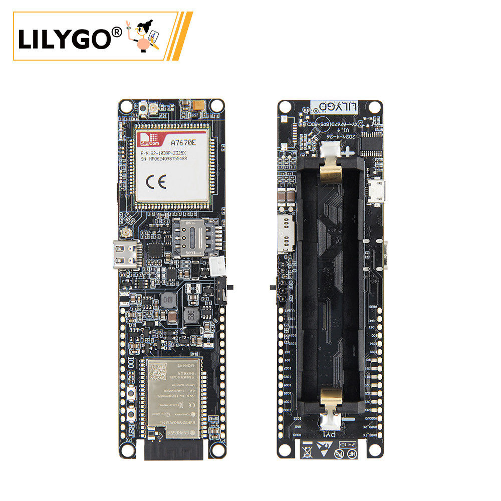 Esp32 Battery Holder Lipo - Modul LILYGO T-A7670E ESP32, Mendukung WiFi