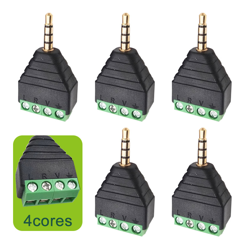 Screw Terminal Block - 5/20/100 Buah 3.5Mm Stereo 4 Tiang