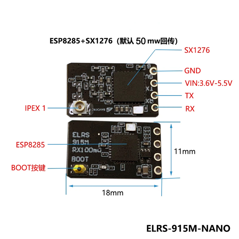 Penerima BAYCK ELRS 900MHz 915 - Ipex Connector ulasan dan harga