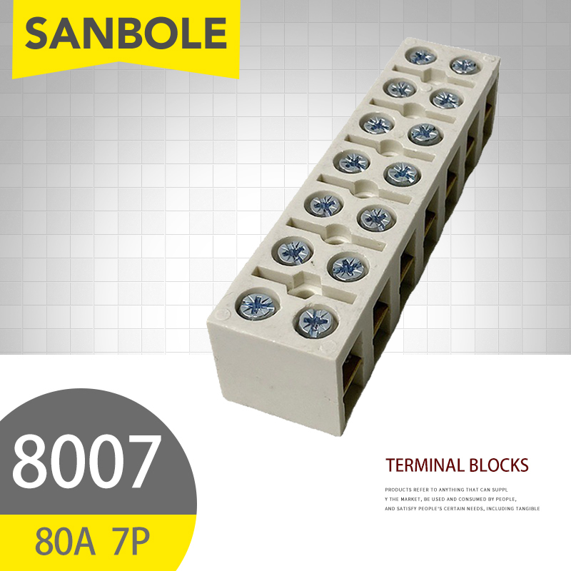10 Buah 80A/7P Terminal Blok T - Screw Terminal Block ulasan dan harga