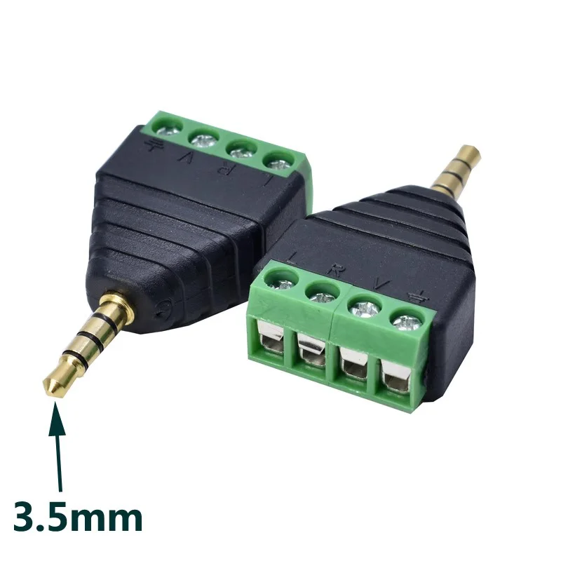 5/20/100 Buah 3.5Mm Stereo 4 T - Screw Terminal Block ulasan dan harga