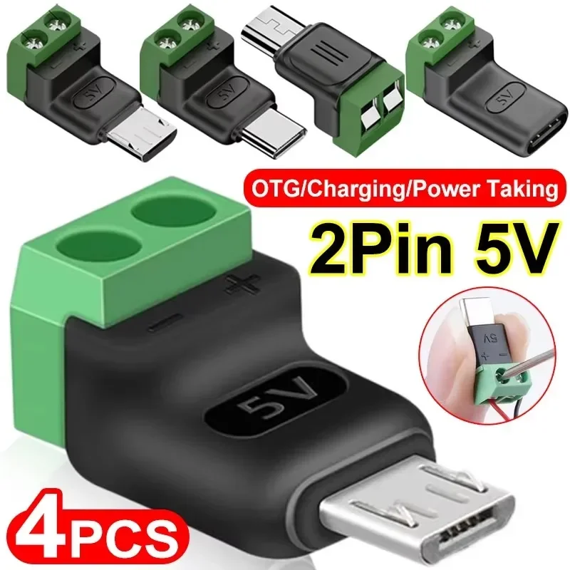 1-4Pcs Adaptor Terminal USB C  - Screw Terminal Block ulasan dan harga