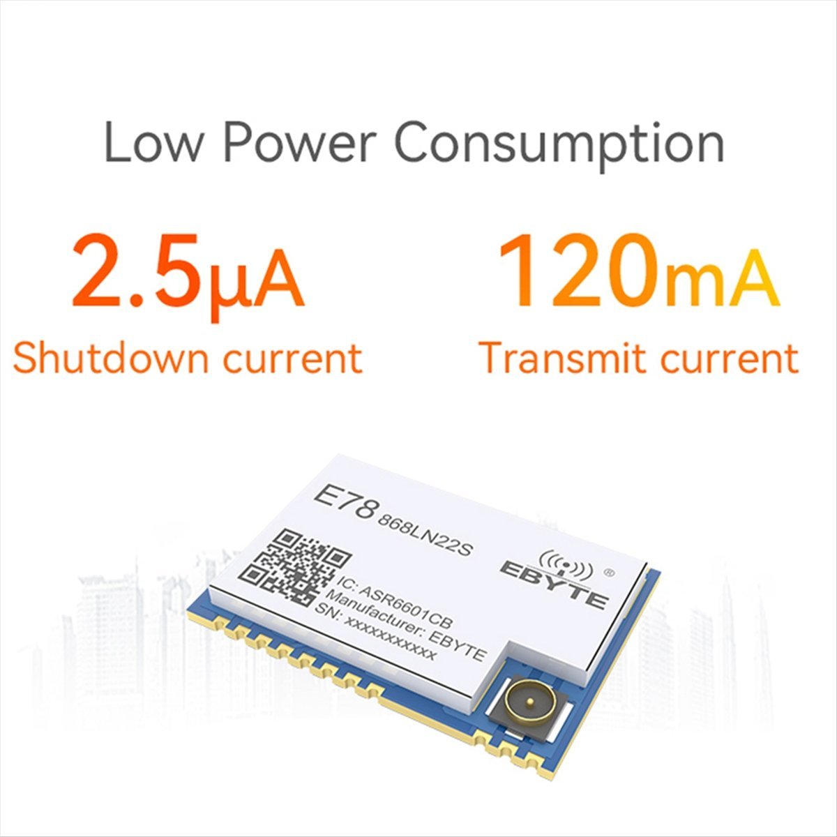 A73T LoRaWAN SoC E78-868LN22S  - Ipex Connector ulasan dan harga
